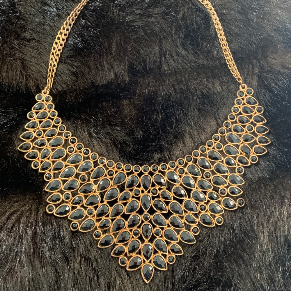 Black & Gold Statement Necklace